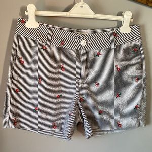 St Johns Bay embroidered striped shorts